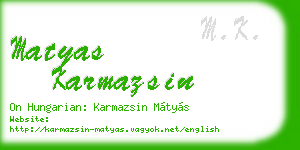 matyas karmazsin business card